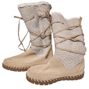 Muk Luks Womens Flexi New York Boots Size 7.5 Suede